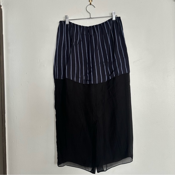 Gauchere • Striped and Sheer Midi Skirt • 42 (10) - Picture 6 of 15